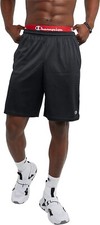 Champion Men's 9 Inch Mesh Short, C Logo XS BLACK