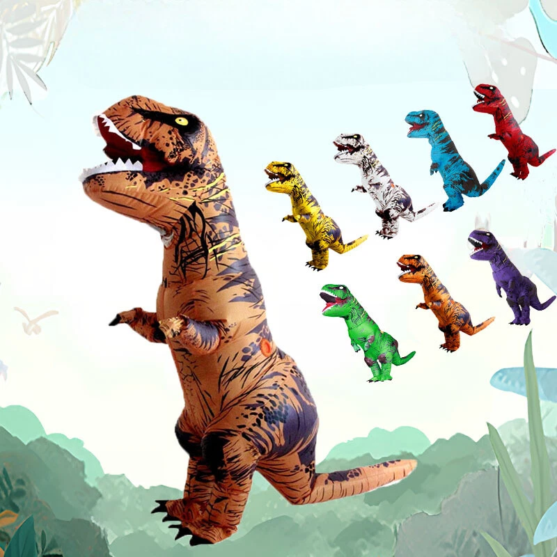 2025 T-Rex Blow Inflatable Dinosaur Costume Adults Kids Jurassic World Park Trex - image 2 of 4