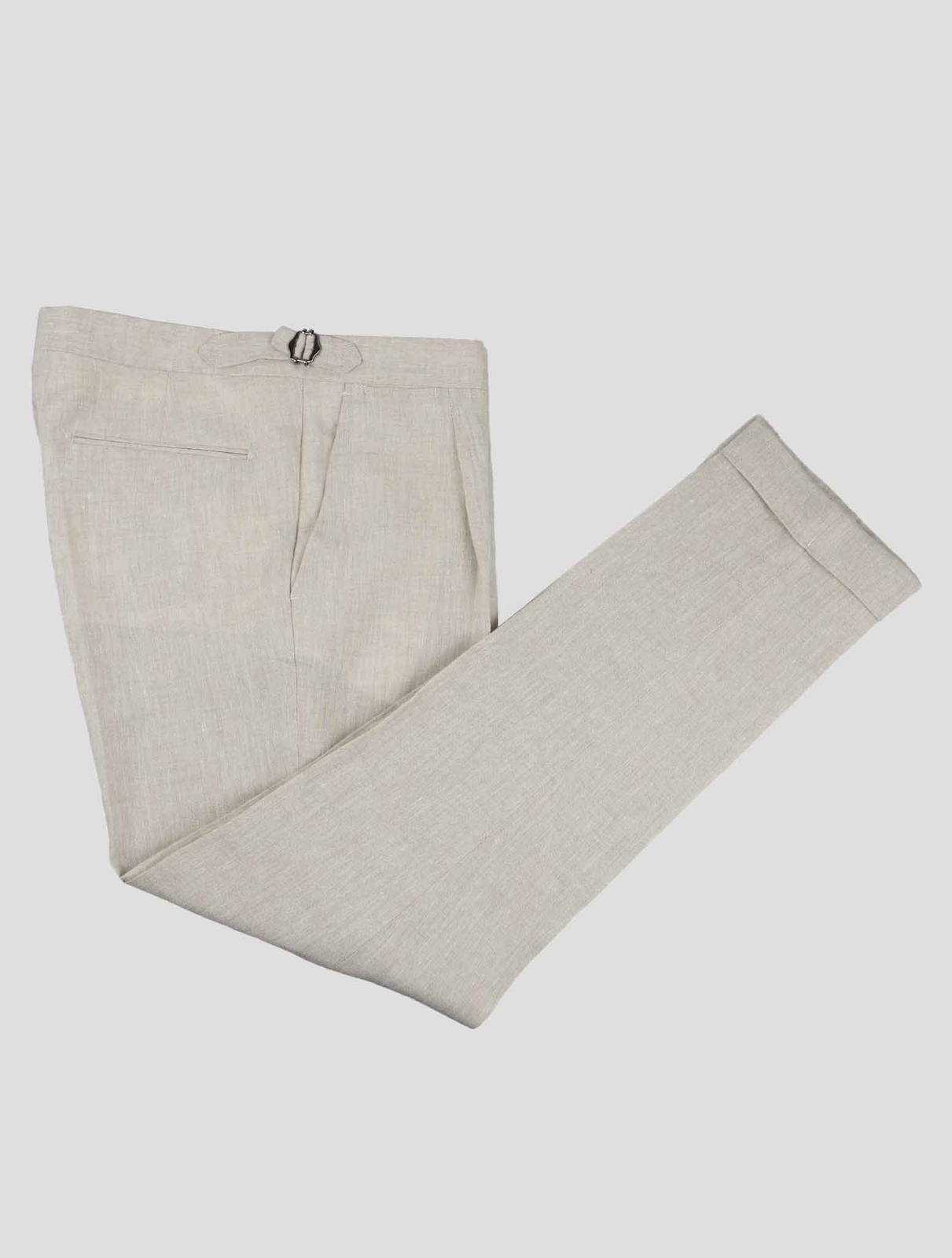 НОВЫЕ БЕЖЕВЫЕ ЛЬНЯНЫЕ БРЮКИ LUIGI BORRELLI размер US 34 - EU 50 LBJZ10 57790₽