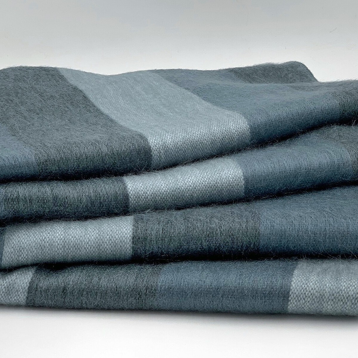 Coperta In Lana ALPAK (righe Grigie - Foto 9