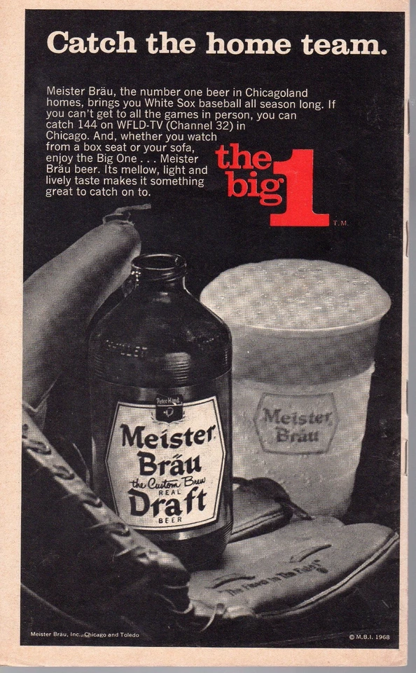 1968 (May 29) Baseball program Baltimore Orioles @ Chicago White Sox, scored~ Gd - Image 2 of 4