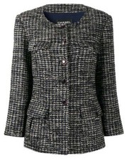 Chanel Navy Bouclé Tweed Jacket