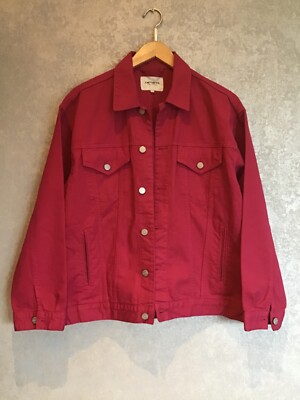 carhartt Jeansjacke Gr M weinrot Trucker Jacket Jacke Herren Work in Progress 