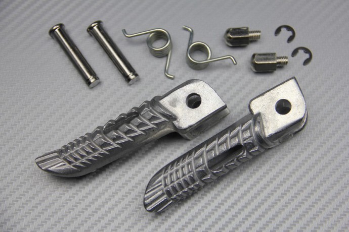 Repose-pieds avant Suzuki GSXR 1000 2007 2008 cale pied argent moto WVCL