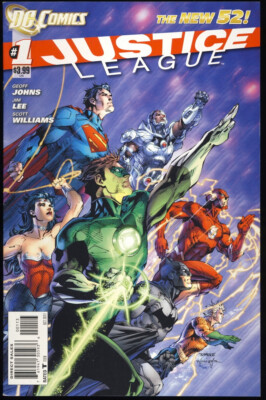 JUSTICE LEAGUE #1 NEW 52 2011 3RD PRINTING Jim Lee VARIANT Cover