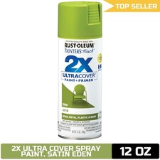 Rust-Oleum 334065 Painter's Touch 2X Ultra Cover Spray Paint, 12 oz, Satin Eden
