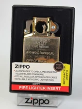 ZIPPO 65845 Gold Flashed REPLACEMENT PIPE Lighter Insert in Gift Box - NEW!