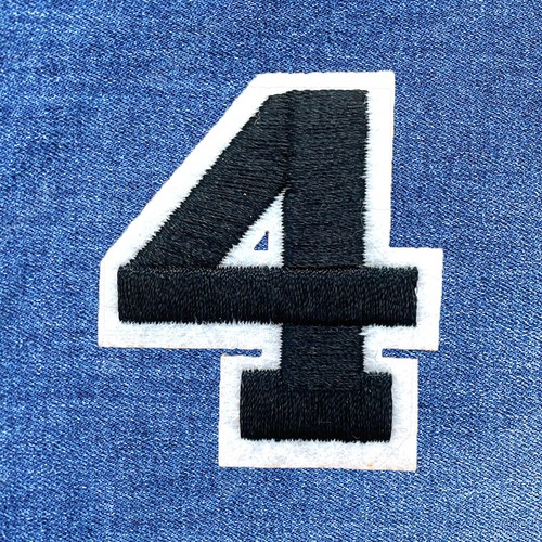 1pc Number Black Count birthday Embroidered Cloth Iron On Patch Applique #2647 - Picture 6 of 11