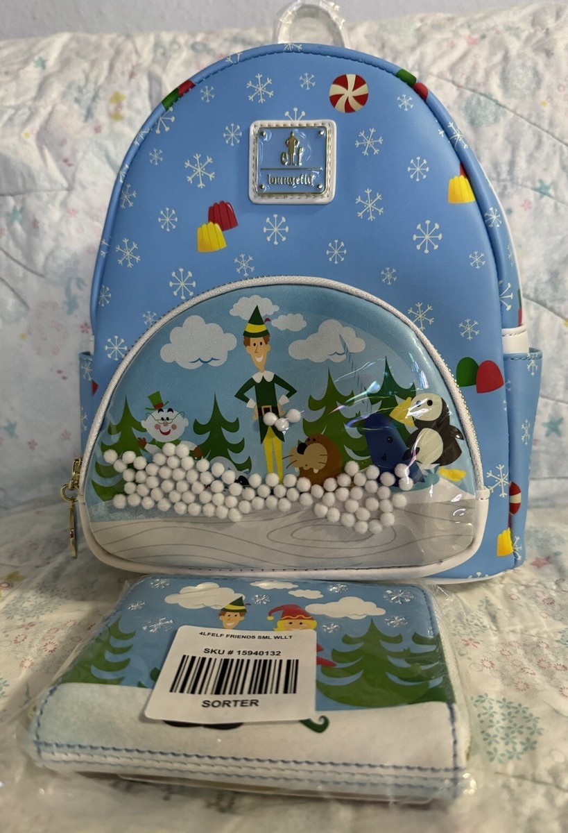 NWT Loungefly Elf Buddy and Friends Winter Snow Globe Mini  display picture 2