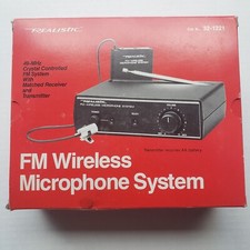 Vintage Realistic Fm Wireless Microphone System 32-1221 & 49mhz Transmitter New