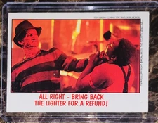 A Nightmare On Elm Street 1984 Card TOPPS Gum Bring Back The Lighter For Refund