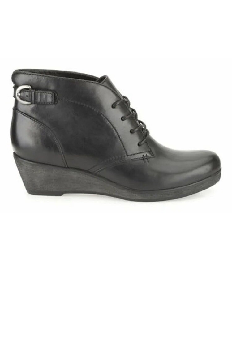 Clarks Nataline Emmi Women's Black Leather Casual Boots UK 5.5 D eBay