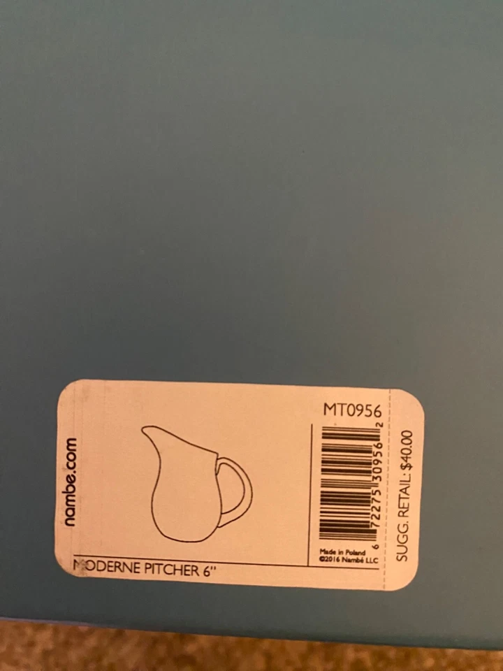 Jarro Nambe vidro transparente pequeno moderno 6” MT0956 NOVO na caixa - Imagem 4 de 4