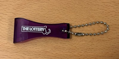 Official The Lottery Massachusetts Scratch Off Lottery Ticket Scraper Keychain