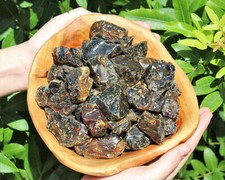Indonesian Raw Amber Wholesale Bulk Lots (natural Rough Black Amber Crystals)