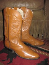 Olethe Boot Co. Vintage Brown Leather J12 Cowboy Western Boot USA Made Men's 9D
