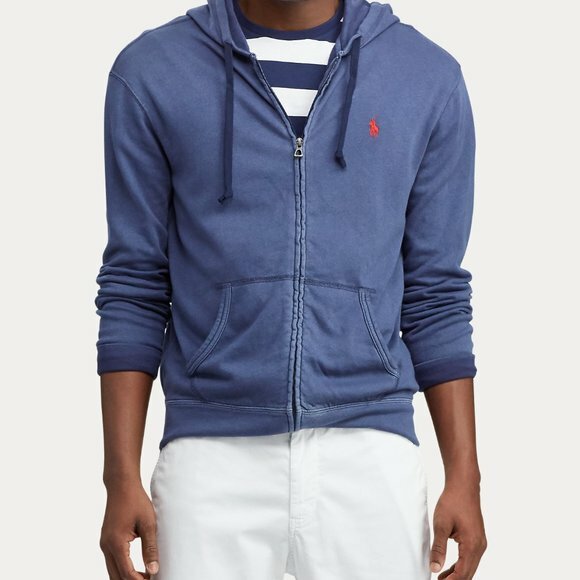 Polo Ralph Lauren Men's Classic-fit Spa Terry Hoodie Cruise Navy Small for sale online | eBay