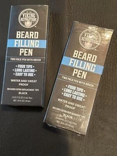 2 Boxes Viking Revolution 4 Pens, 8 Tips,2 Brushes BLACK BEARD PENCIL FILLER Men