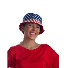 American Flag Bucket Hat Patriotic Stars Stripes USA United States America