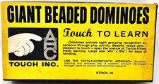 Giant Dominoes Touch to Learn Stock 5 Tactile Kinesthetic Learning Aid ABC 1967