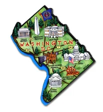 Washington, D.C. Artwood State Magnet Souvenir by Classic Magnets