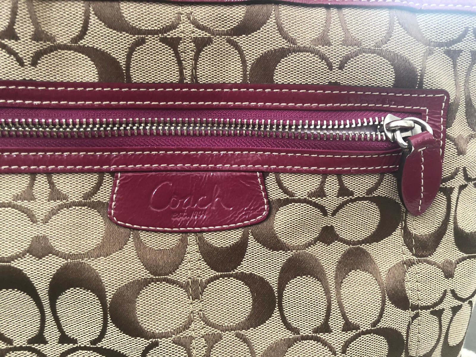 Coach Brown Penelope Signature Leather Satchel Duffle… Gem