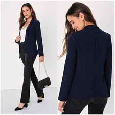 Lulu’s | Miss Punctuality Navy Blue Light Weight Blazer