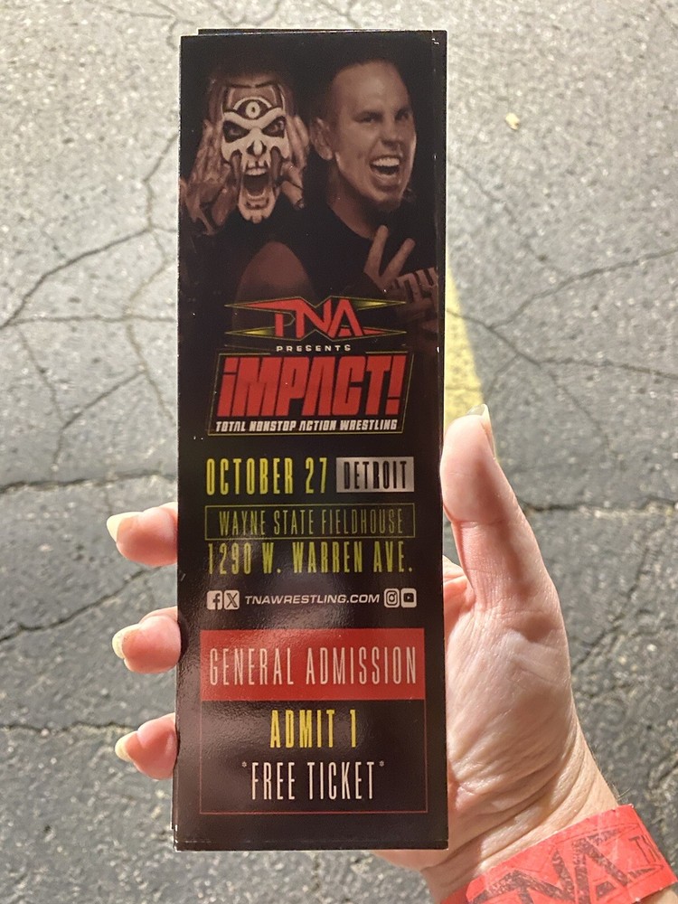 TNA Wrestling Bound For Glory 2024 Detroit PPV Commemorative Ticket- Show Taping