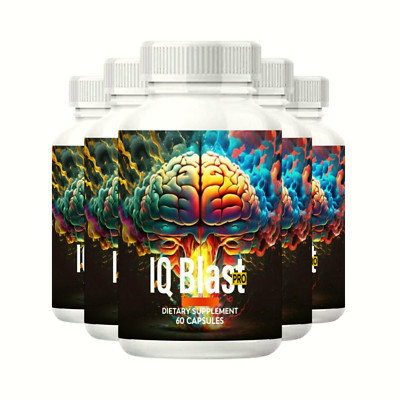 5-Pack IQ Blast Pro Brain Supplement for Brain Fog and Memory Loss -300 Capsules