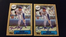 Rick Honeycutt Dodgers 1987 Topps #753 Mariners Signed Authentic Autograph JA15