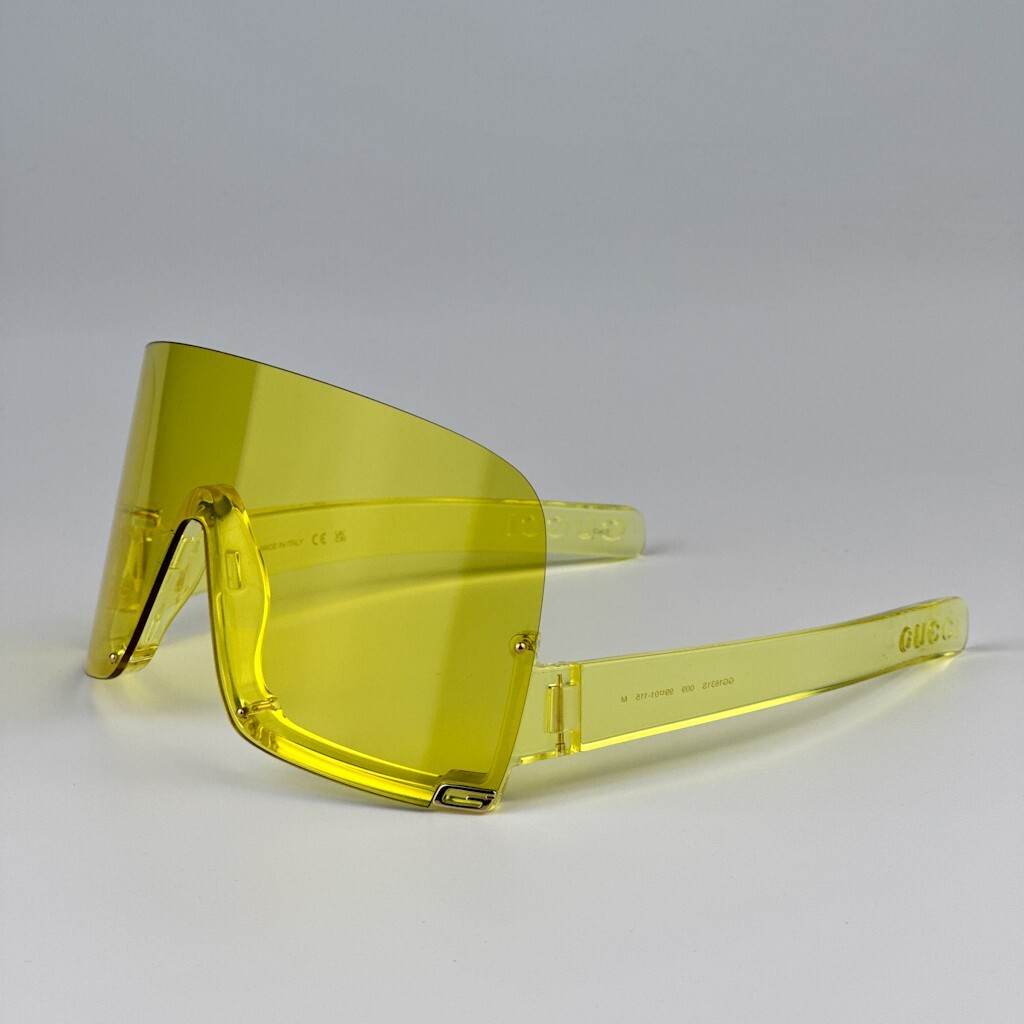 Gucci GG1631S 009 Sunglasses Yellow Shield Unisex  GG 1631S Gucci | Accessories | Gucci Gg631s 09 Sunglasses Yellow  main image 2
