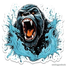 Scary Gorilla , Vinyl Decal Sticker, Indoor Outdoor, 3 Sizes, #9515