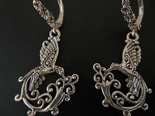 Sarda, Bali Handmade, Beautiful,Sterling,Hummingbird Earrings-Light,Easy to Wear