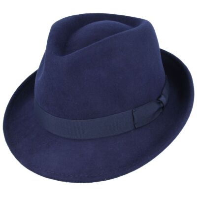 Wollfilz Trilby Mütze zerbrechbar langlebig und stilvoll Freizeit Outdoor Trilby marineblau