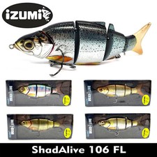 IZUMI SHADALIVE 106 FL FLOATING JAPAN 5 SECTION FISHING HARD BAIT LURE 105mm 21g