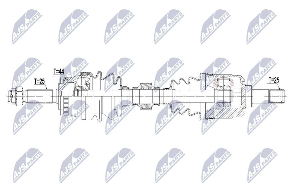 NPW-HY-591 NTY Drive Shaft for HYUNDAI