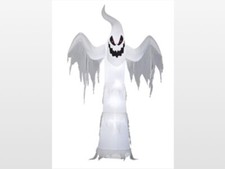 New Gemmy Airblown Inflatable Ghost 12 ft Halloween Light Up White Black