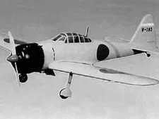 PDF File on USB RC Model Airplane Plans: Mitsubishi A6M2 Zero 48" WS