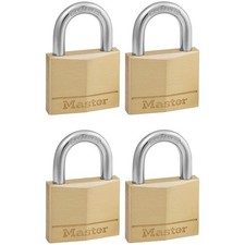 Image of Master Lock Solid Brass 40mm Padlock 4-Pin - Keyed Alike x 4