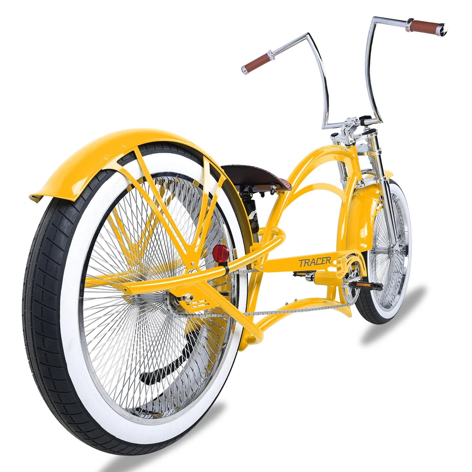 26 inch Men Beach Cruiser Bicycle Lowrider Bike For Adults Classical Fork Steel - Image 4 of 4