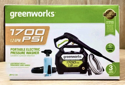 #ad Greenworks GPW1704 Compact Electric Pressure Washer 1700 PSI 1.2 GPM Cold Water $121.83