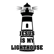 Jesus is My Lighthouse Jesus Saves God Loves Vinyl Decal Window Bumper Sticker