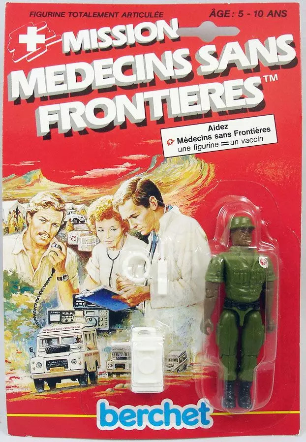 Antoine le radio figurine Berchet Fran 10cm collection Médecins Sans Frontières