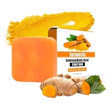 Lemon Turmeric Soap Bar, Organic Tumeric Soap for Face and Body, Deep Clean N2X4