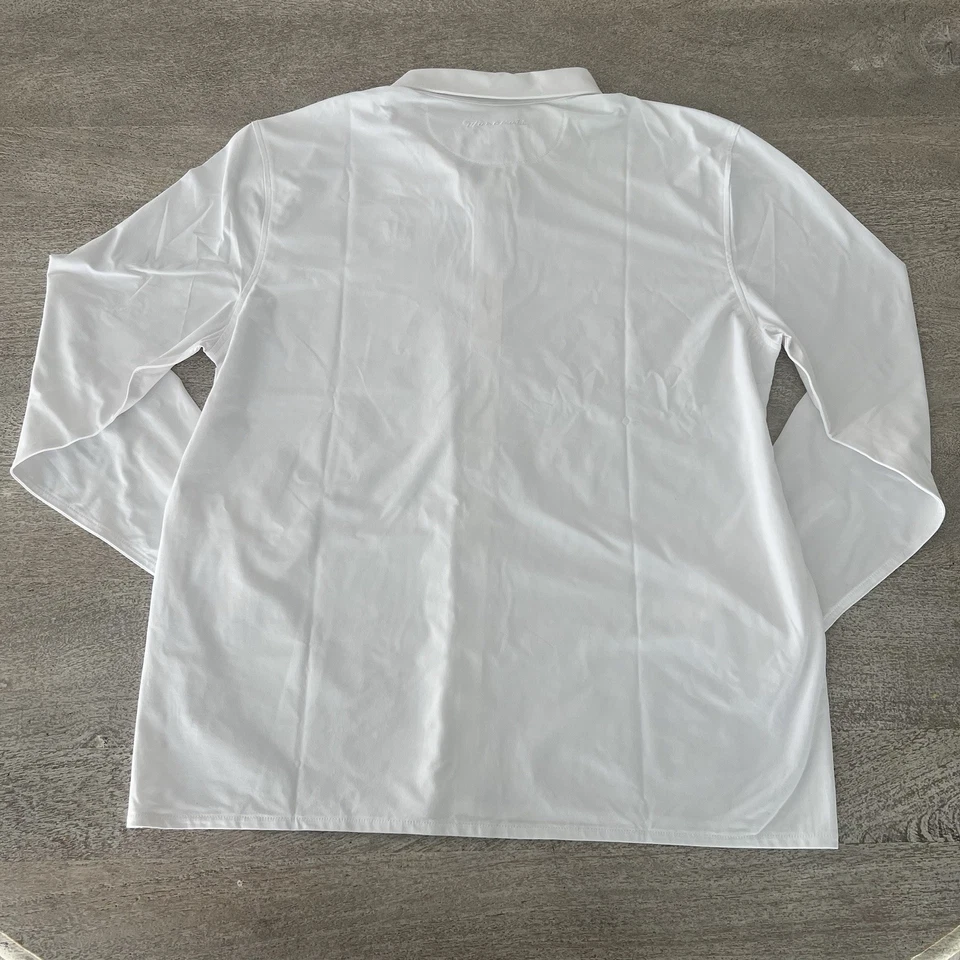 Maserati Button Up Long-Sleeve White Men's XL Embroidered Logo Front/Back - Image 2 of 4