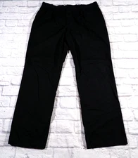 Dockers D3 Classic Fit Black Pleated Cotton Blend Khakis Chinos Mens Pants 36x34