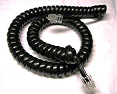 25-Pack Avaya Partner Definity Merlin Legend Phone Handset Cord Curly Black 9Ft