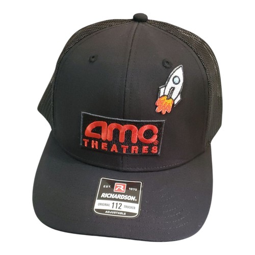 AMC Theaters Rocketship Vintage Style Hat . Richardson 112 Trucker Style.