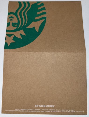 Starbucks 2017 Schneemann Weihnachten Firmenkarte mit Halter 6142 Serie - Bild 2 von 3