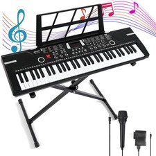 37 61 Key Digital Keyboard Piano Electronic Musical Instrument Microphone Stand